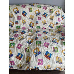 VTG Peanuts Snoopy Friends Comforter Charlie Linus cartoon 80 90s duvet blanket